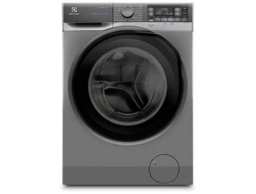 Lava e seca da marca electrolux cinza com detalhes em preto