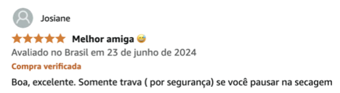 Foto de um depoimento na amazon sobre a Samsung Eco Bubble WD11T