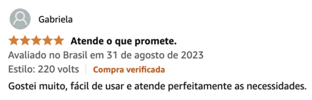 Print de um depoimento na amazon da lava e seca electrolux